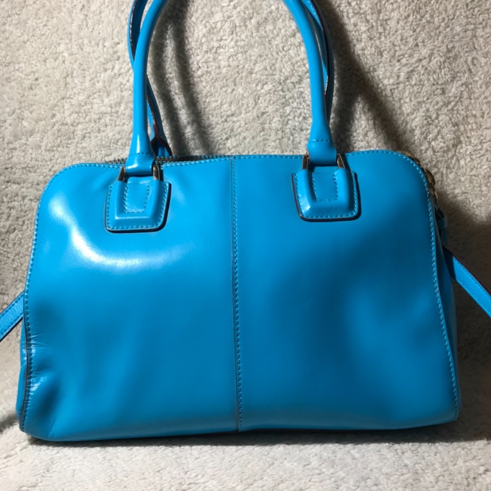 Antonio Melani Blue Leather Satchel